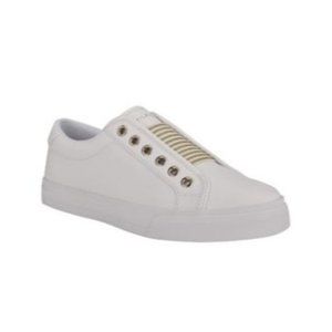 1284 Tommy Hilfiger Women's Laven Low Top Slip-on Sneakers Women's Shoes White S